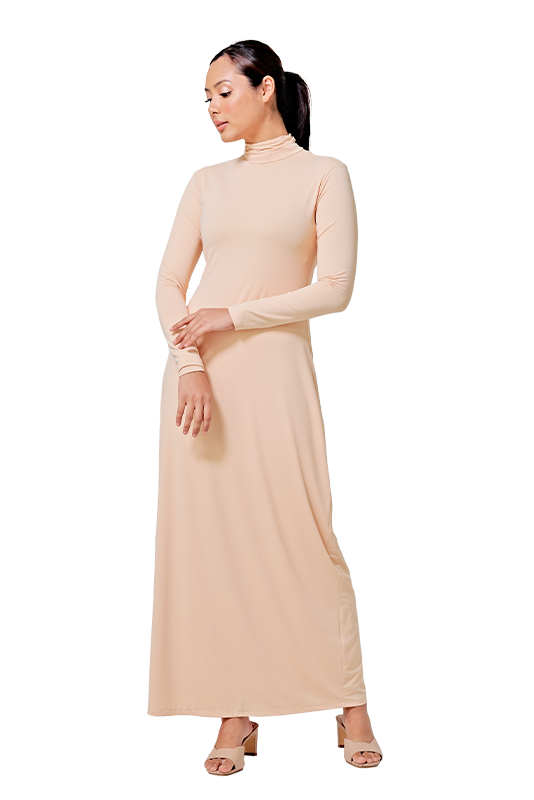 Turtleneck top long gown